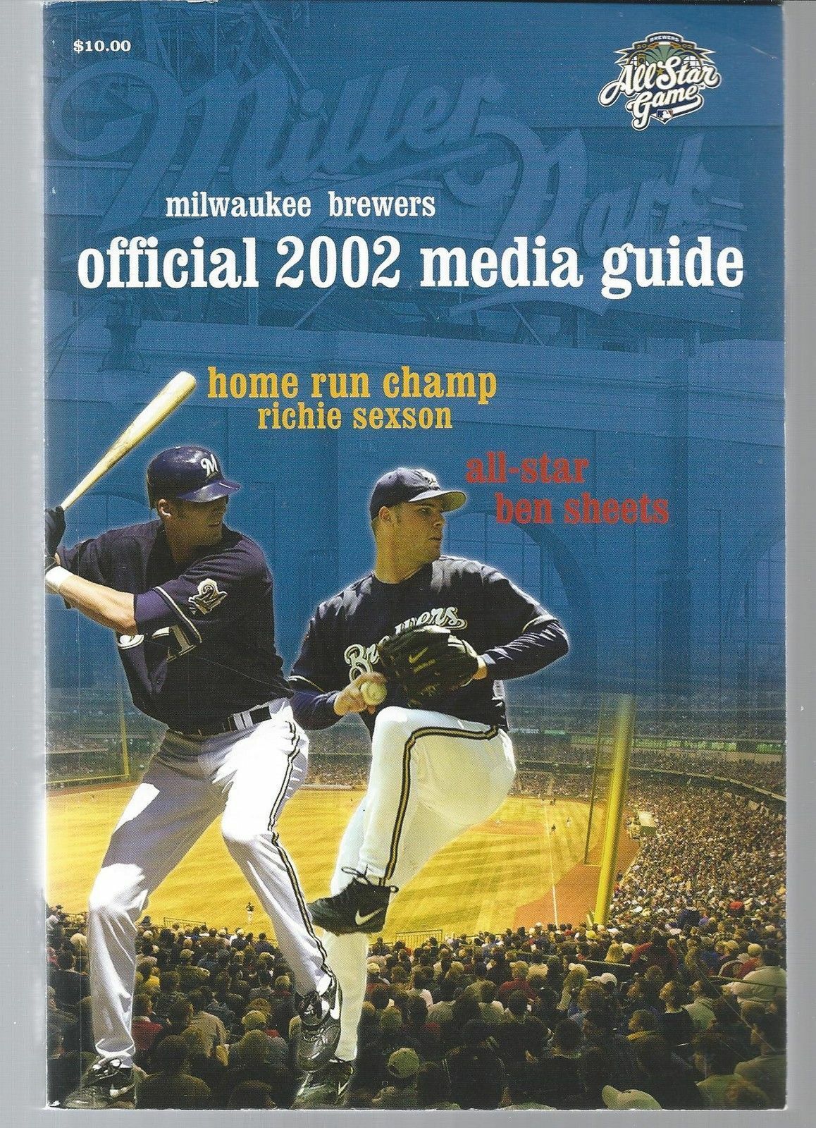 2002 Milwaukee Brewers Baseball MLB Media Guide - Sexson n Sheets cover Image 1