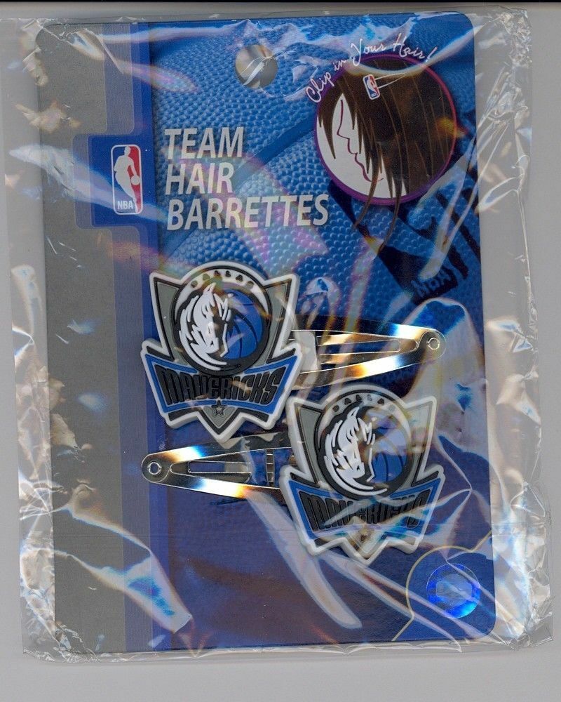 DALLAS MAVERICKS Logo Hair Barrettes Clips NBA Basketball Fan Keepsake NEW Image 1