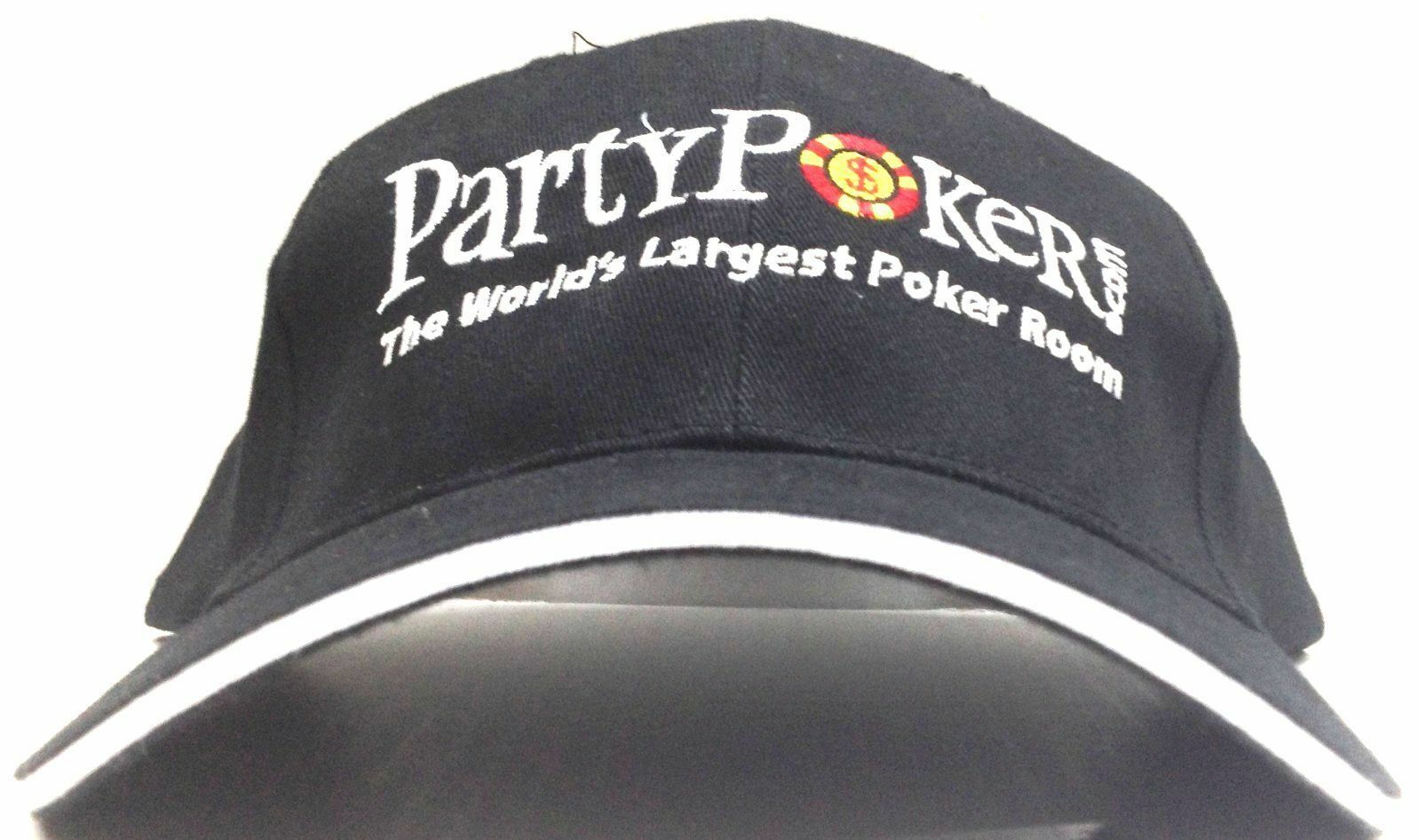 NEW PARTY POKER worlds largest POKER ROOM stitched adjustable CAP HAT osfa Image 1