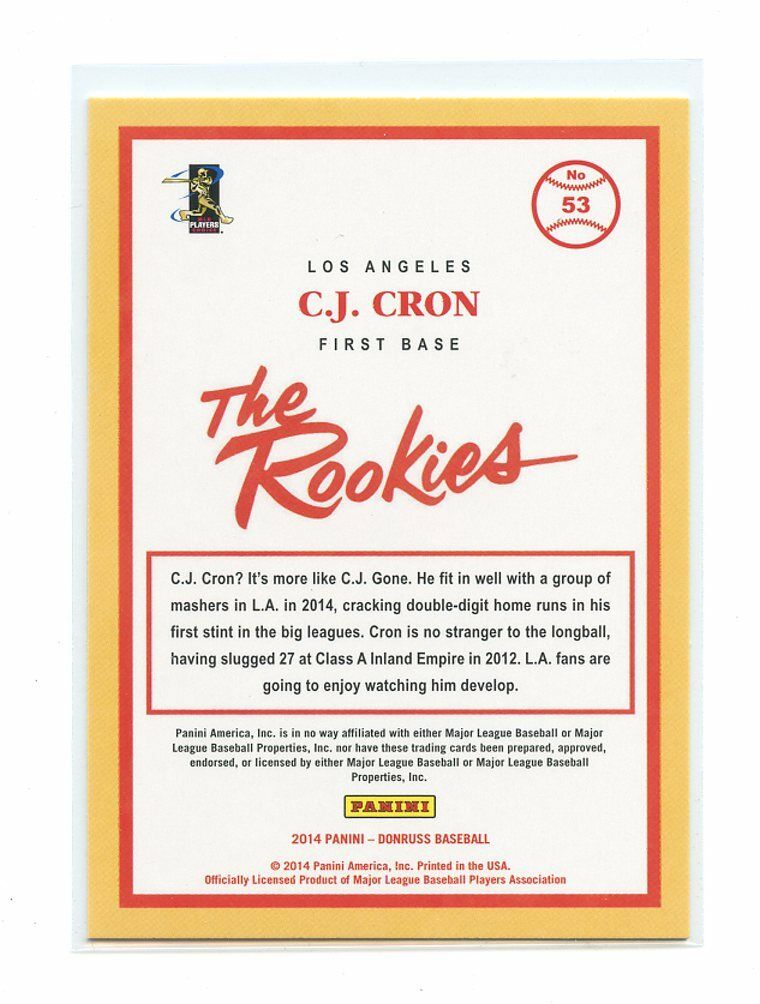 2014 Donruss The Rookies #53 C.J. Cron Los Angeles Angels rookie card Image 2