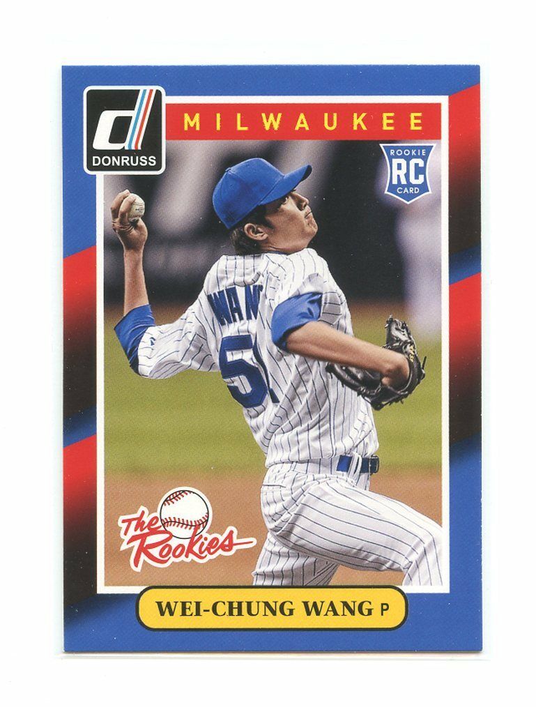 2014 Donruss The Rookies #29 Wei Chung-Wang Milwaukee Brewers rookie card Image 1
