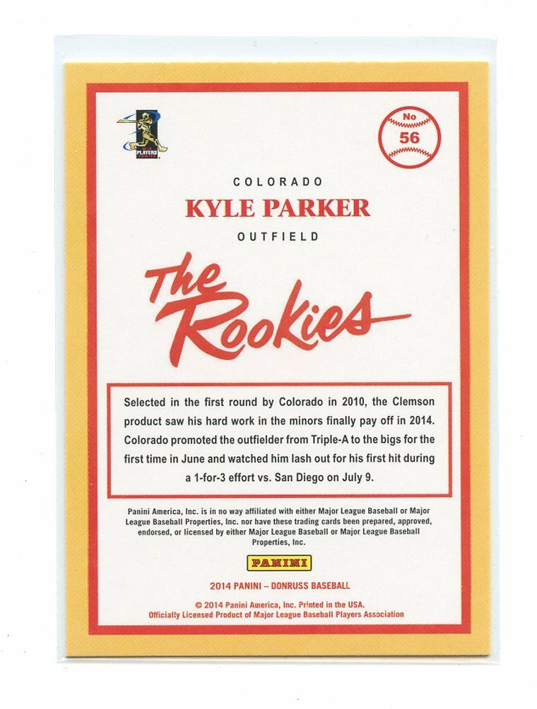 2014 Donruss The Rookies #56 Kyle Parker Colorado Rockies rookie card Image 2