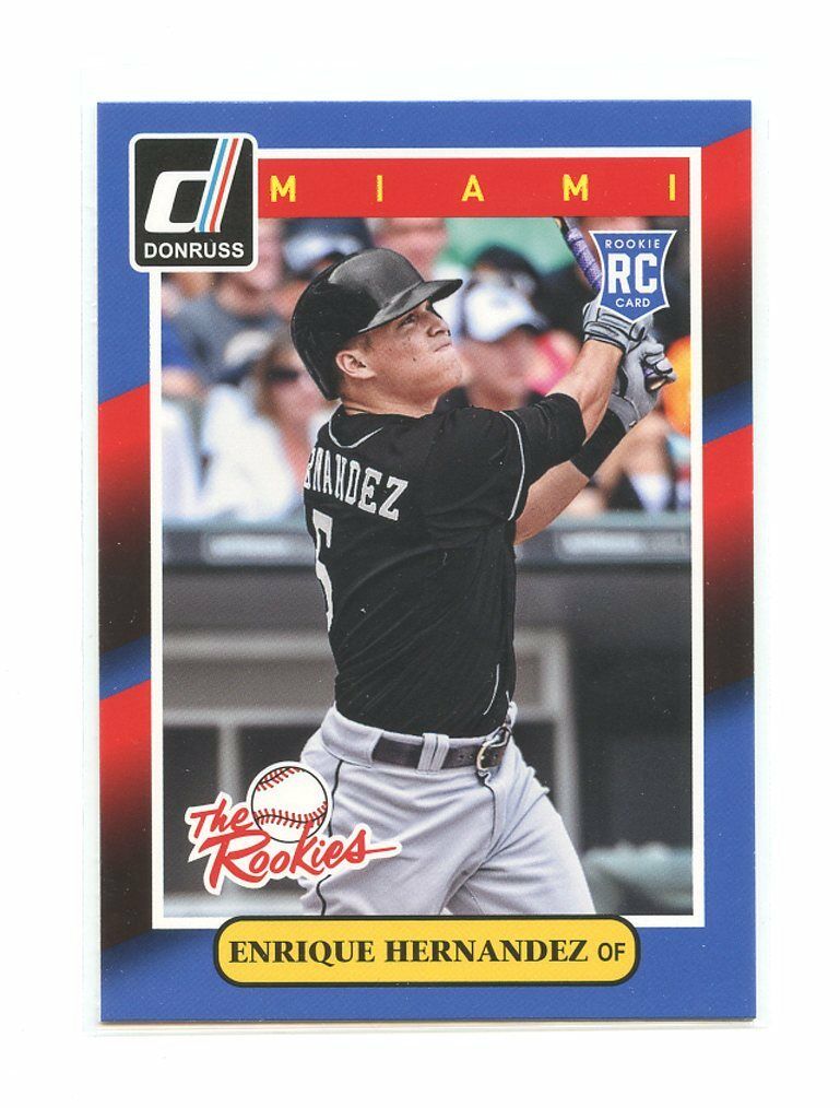 2014 Donruss The Rookies #92 Enrique Kiki Hernandez Miami Marlins rookie card Image 1