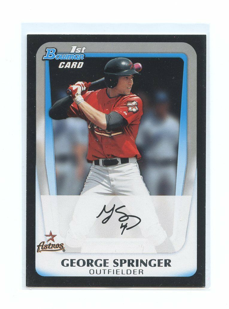 2011 Bowman Draft Picks n Prospects #BDPP81 George Springer Astros Rookie Card Image 1