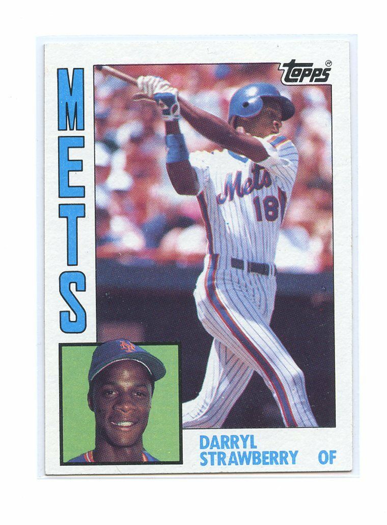 1984 Topps #182 Darryl Strawberry New York Mets Rookie Card Image 1