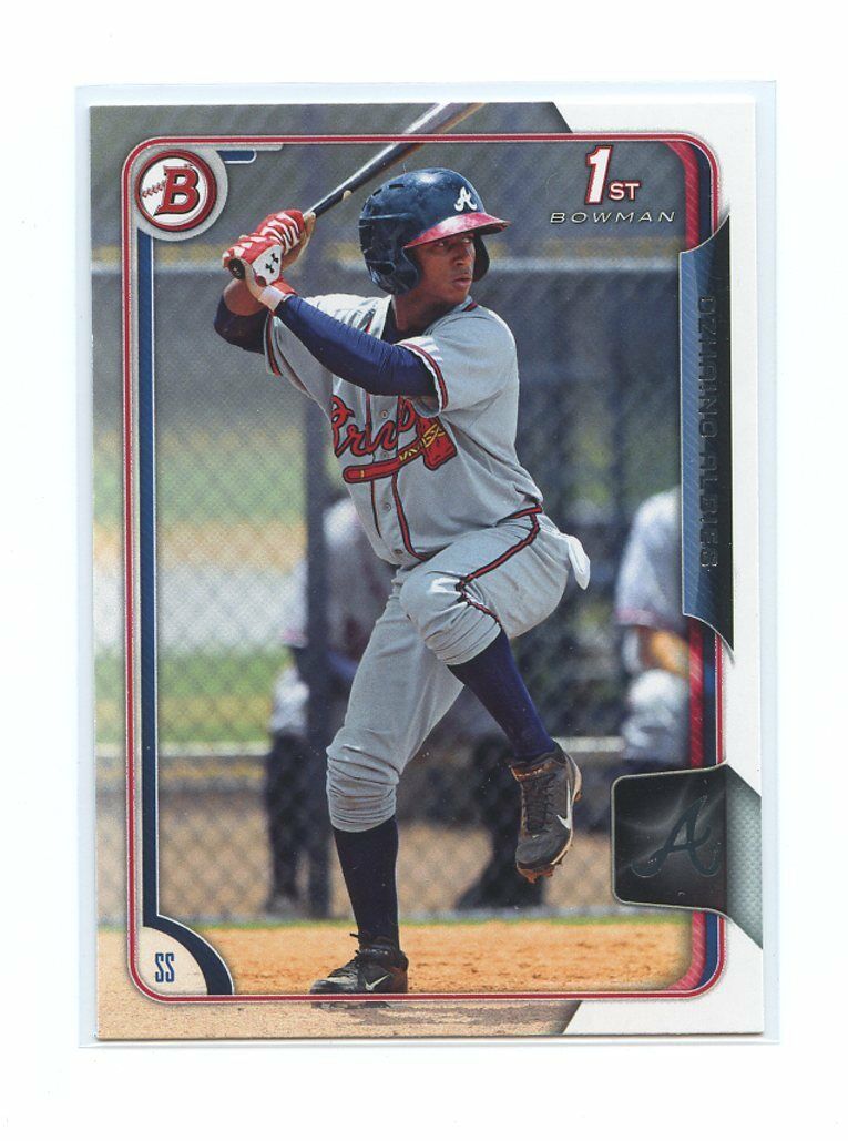 2015 Bowman Prospects #BP71 Ozhani Ozzie Atlanta Braves Rookie Card Image 1