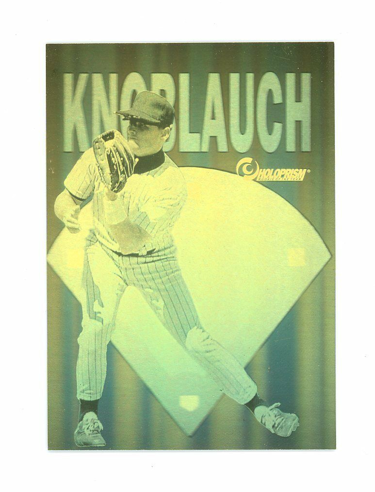 1992 Holoprism Gold #R2 Chuck Knoblauch Fielding Hologram Twins Card Image 1