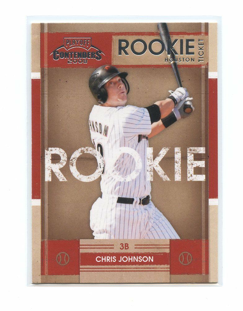 2008 Playoff Contenders #13 Chris Johnson Houston Astros Rookie Card Image 1