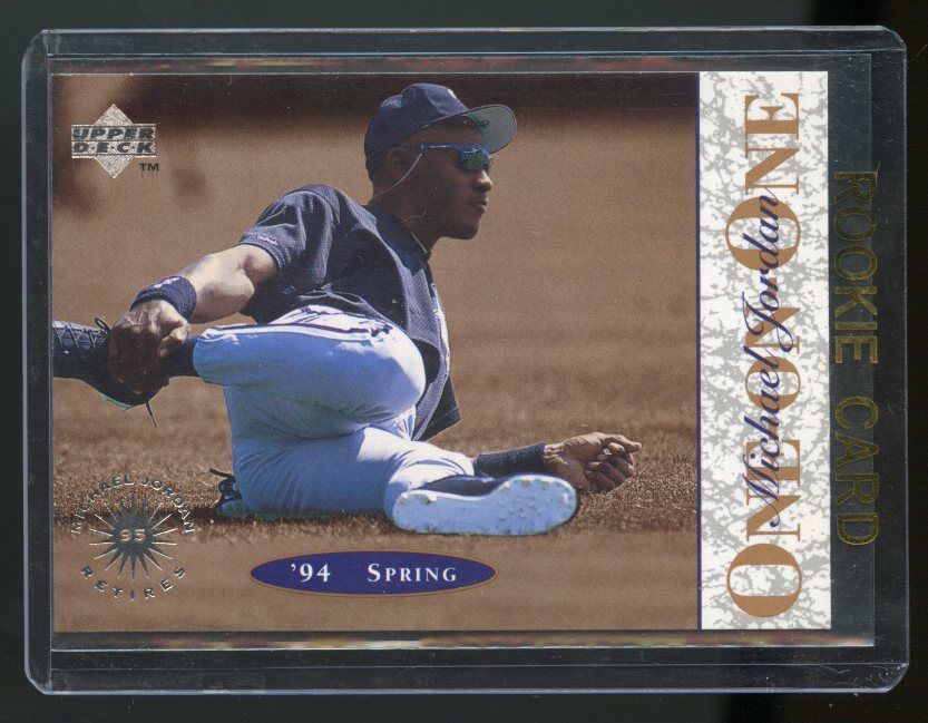 1995 Upper Deck #6 One on One Michael Jordan '94 Spring Baseball Rookie Card Image 1