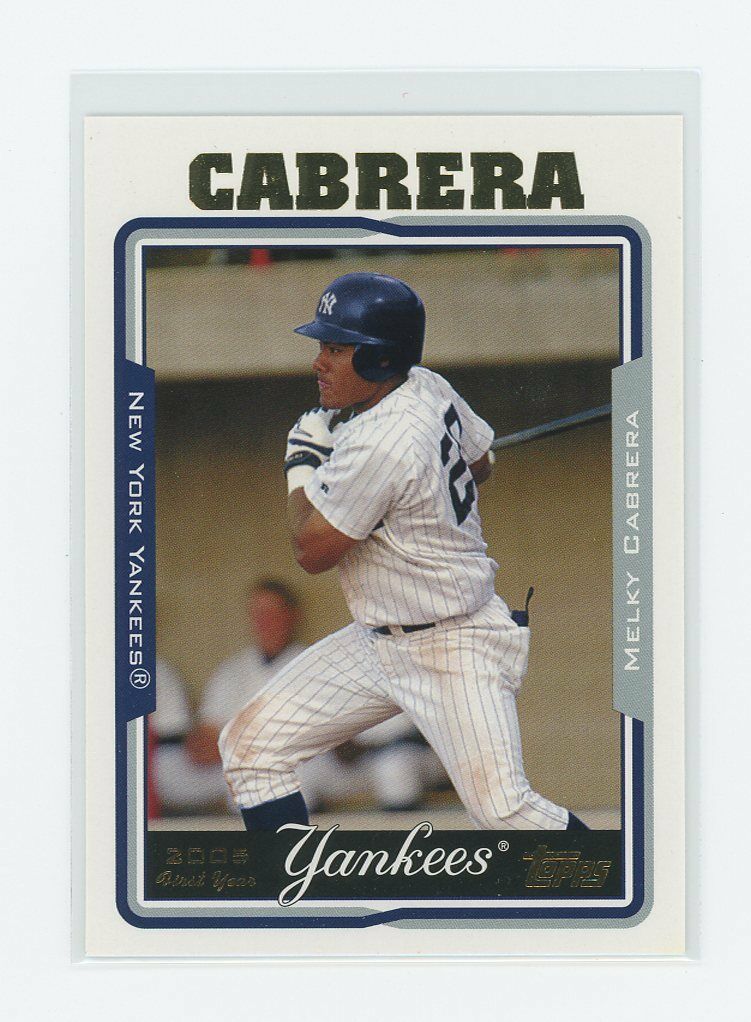 2005 Topps #298 Melky Cabrera Yankees Rookie Card Image 1