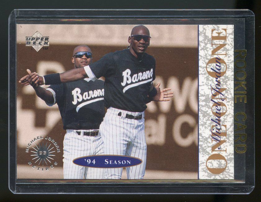 1995 Upper Deck #7 One on One Michael Jordan '94 Season Baseball Rookie Card Image 1