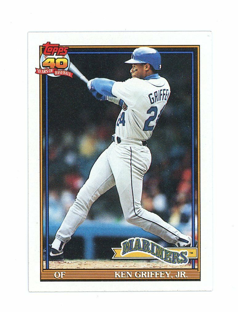 1991 Topps #790 Ken Griffey JR 40th Anniversary Mariners Card Image 1