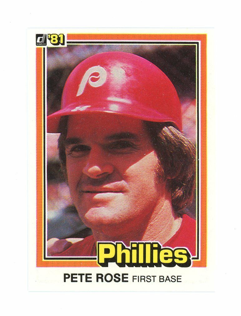 1981 Donruss #371 Pete Rose Philadelphia Phillies Headshot Card Image 1