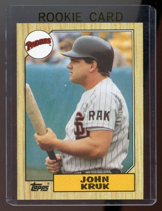 1987 Topps #123 John Kruk Padres RC Rookie Card ESPN Baseball Reporter Image 1