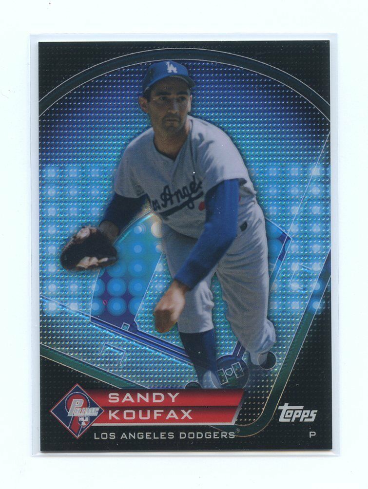 2011 Topps Prime 9 POTW #PNR9 Sandy Koufax Los Angeles Dodgers Card Image 1