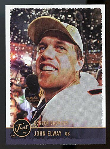 1999 Just #82 John Elway Super Bowl Denver Broncos NFL Commemorative Card Image 1