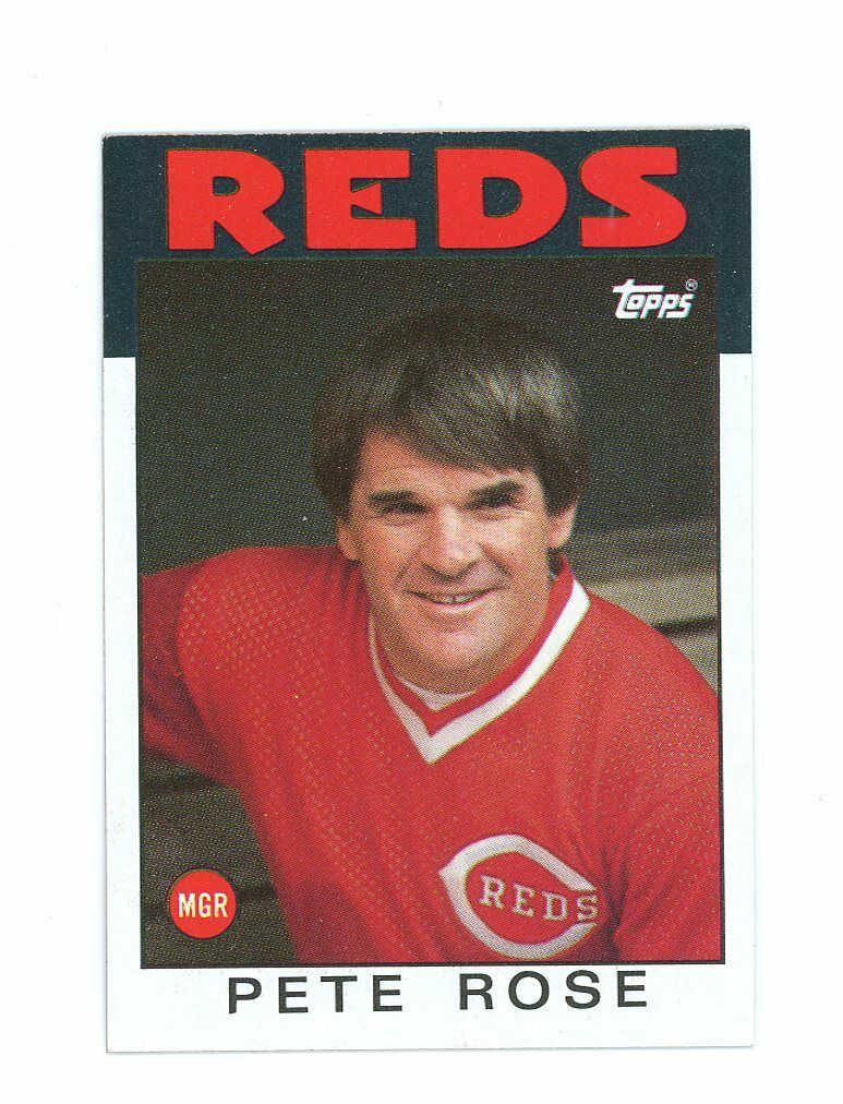 1986 Topps #741 Pete Rose Cincinnati Reds 1st Manager Card Image 1