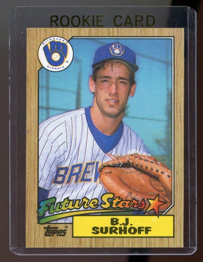 1987 Topps #216 BJ Surhoff Brewers RC Rookie Card Image 1