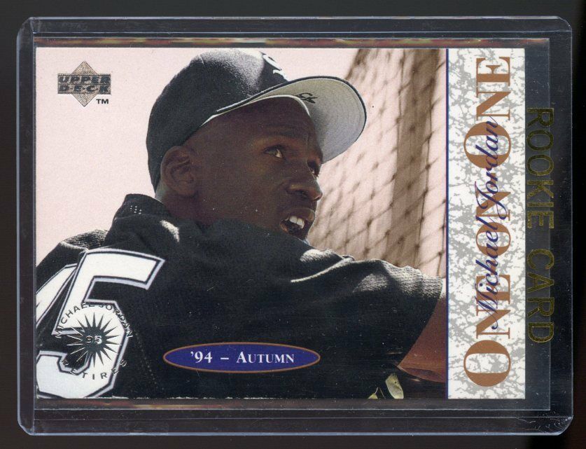 1995 Upper Deck #9 One on One Michael Jordan '94 Autumn Baseball Rookie Card Image 1