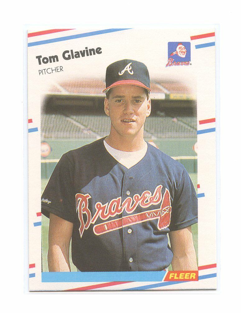 1988 Fleer #539 Tom Glavine Atlanta Braves Rookie Card Image 1