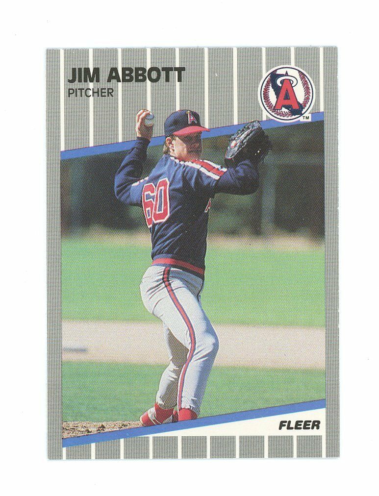 1989 Fleer Update #U11 Jim Abbott One Hand Angles Rookie Card Image 1