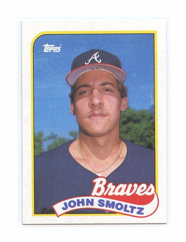 1989 Topps #382 John Smoltz Atlanta Braves Rookie Card Image 1