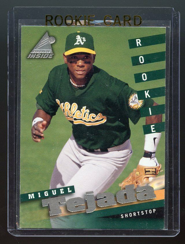 1998 Pinnacle Inside #115 Miguel Tejada A's Rookie Card Image 1