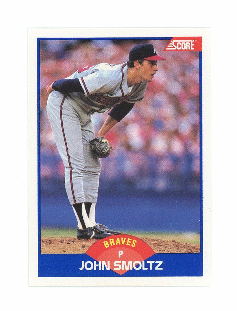 1989 Score #616 John Smoltz Atlanta Braves Rookie Card Image 1