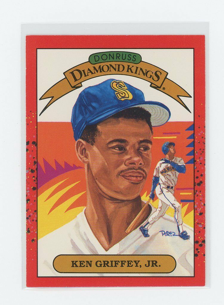 1990 Donruss Diamond Kings #4 Ken Griffey Jr. Mariners 2nd Year Card Image 1