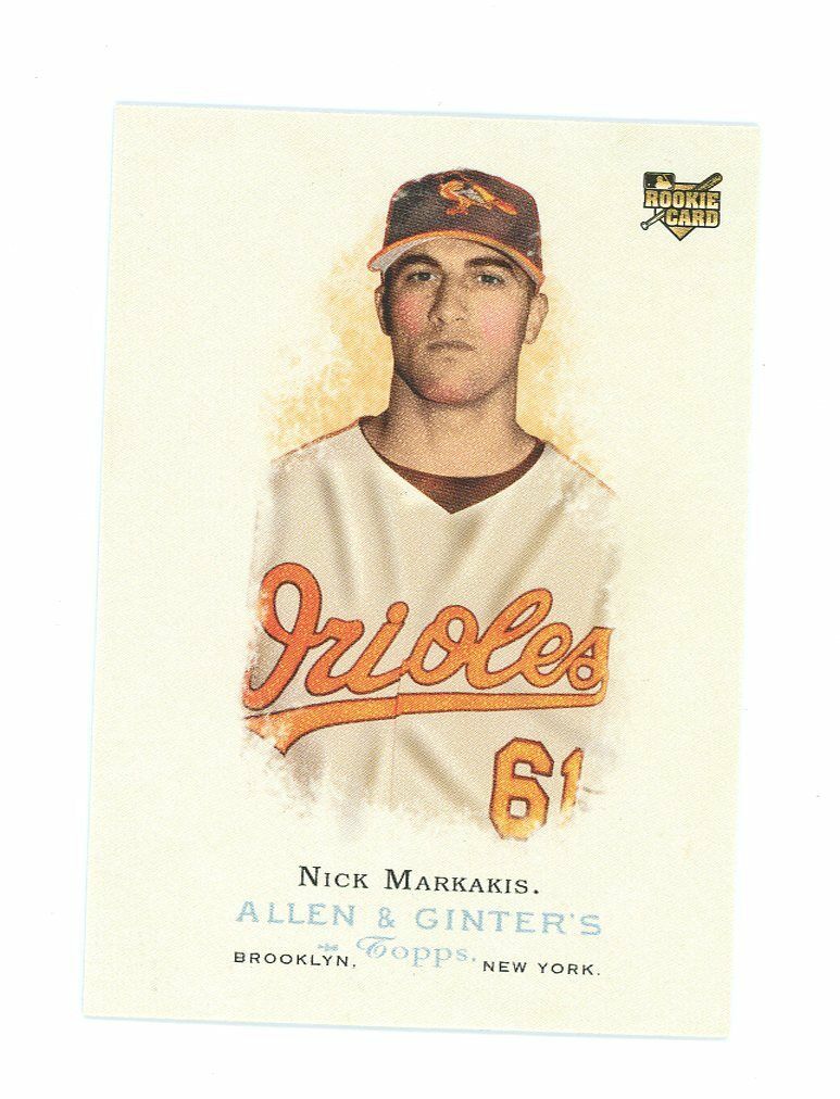 2006 Topps Allen n Ginters #322 Nick Markakis Orioles Rookie Card Image 1