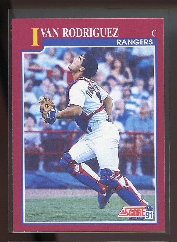 1991 score rookie/traded #82t IVAN RODRIGUEZ texas rangers ROOKIE card Image 1