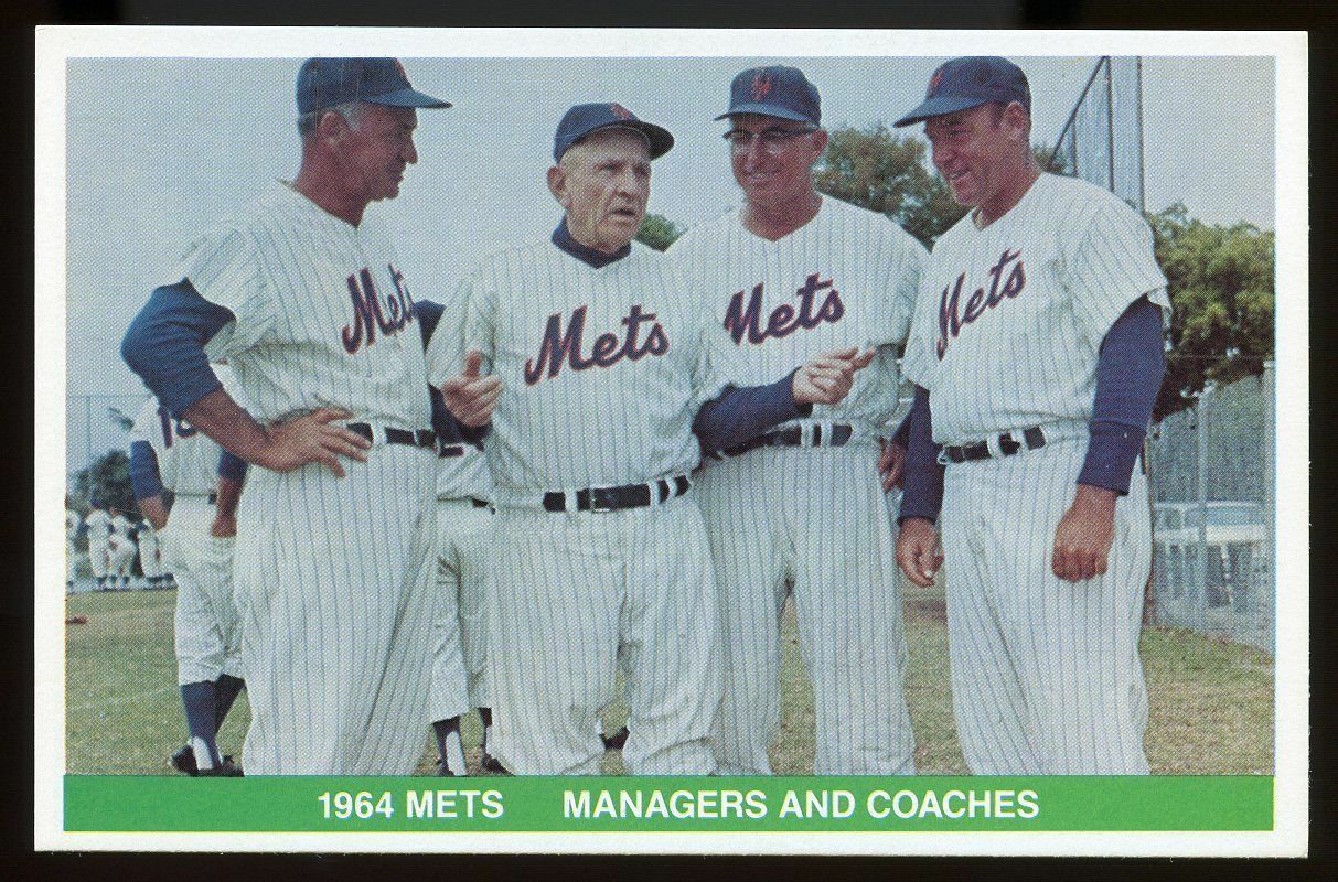 1984 TCMA Greats #30 1964 Mets Coaches Managers Collectible Player 4x6 Card  Image 1