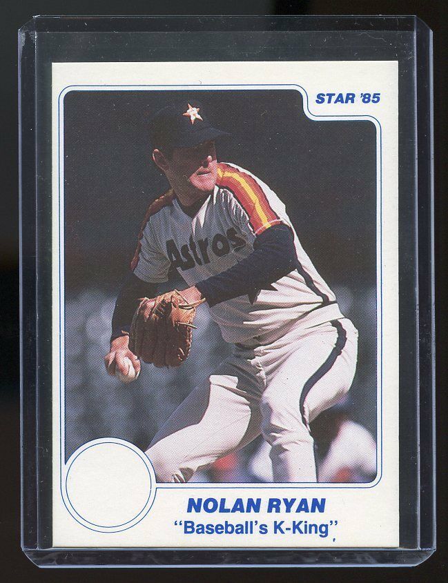 1985 Star Baseball's Strike Out K-King Nolan Ryan Houston Astros RARE Card Image 1