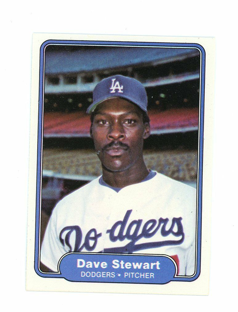 1982 Fleer #24 Dave Stewart Oakland A's World Series Great Rookie Card Image 1