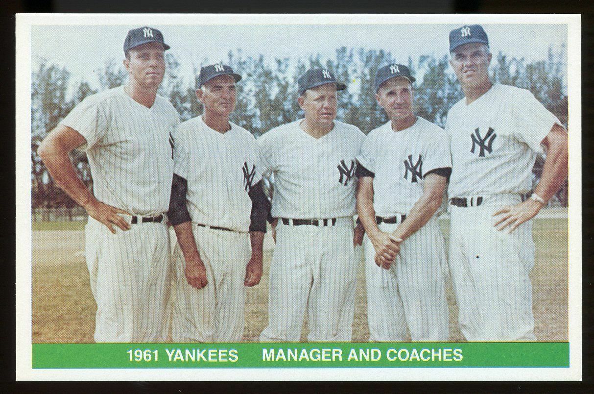 1984 TCMA Greats #29 1961 Yankees Managers Collectible Player 4x6 Card  Image 1