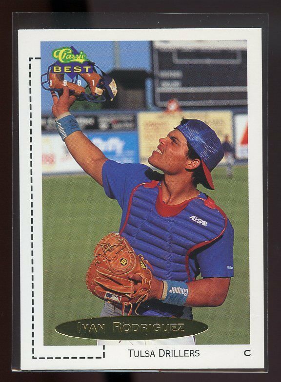 1991 classic/best gold bonus #bc7 IVAN RODRIGUEZ rangers minor league ROOKIE Image 1