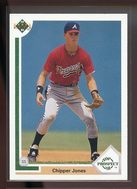 1991 upper deck #55 CHIPPER JONES atlanta braves ROOKIE card Image 1