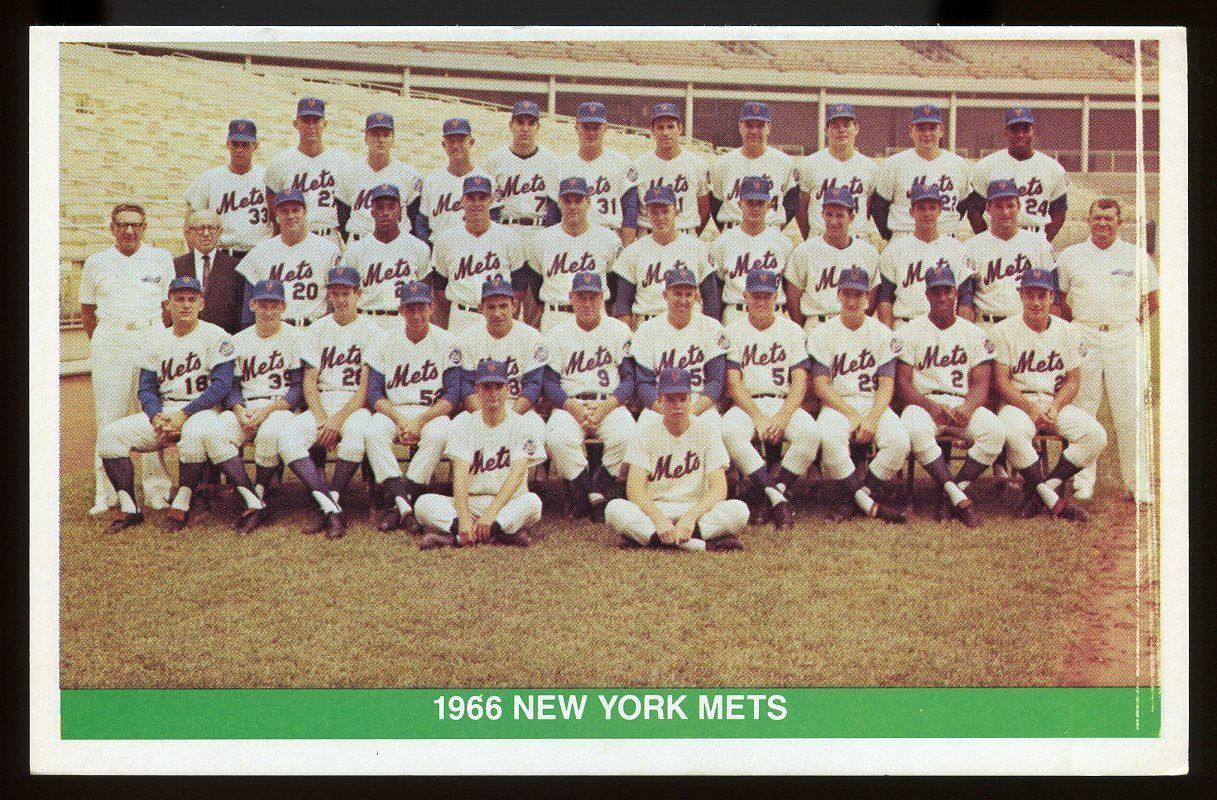 1984 TCMA Greats #19 Wes Westrum /1966 Mets Team Big 4x6 Card  Image 1