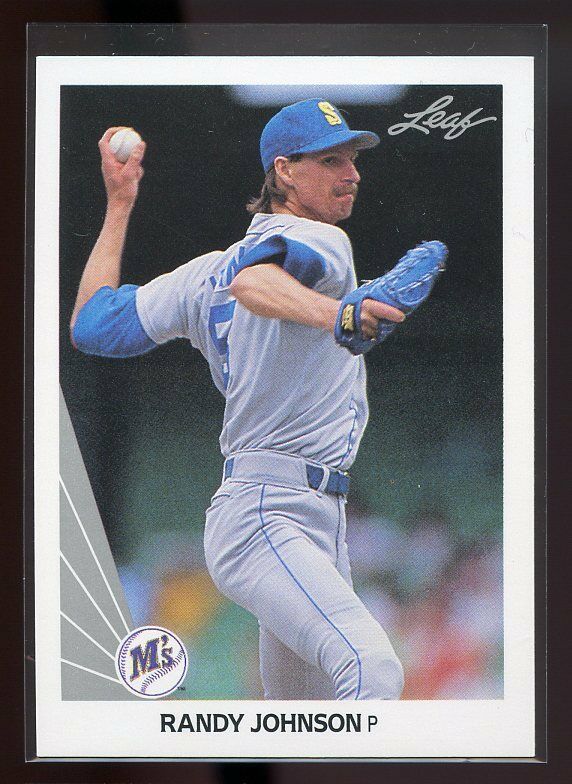 1990 leaf #483 RANDY JOHNSON seattle mariners Image 1