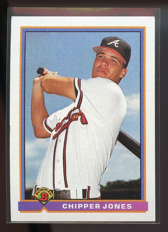 1991 bowman #569 CHIPPER JONES atlanta braves ROOKIE card Image 1