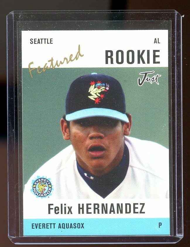 2004 Just Minors Featured Rookie #12 Felix Hernandez Everett Aquasox Mariners Image 1