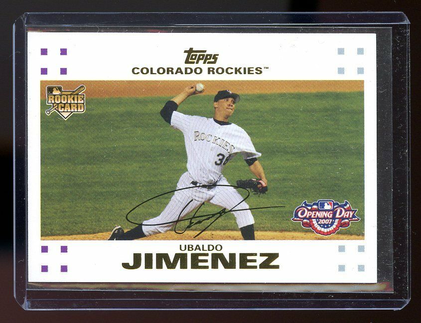 2007 Topps Opening Day #167 Ubaldo Jimenez Colorado Rockies Rookie Card Image 1