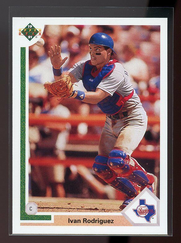 1991 upper deck final edition #55f IVAN RODRIGUEZ texas rangers ROOKIE card Image 1