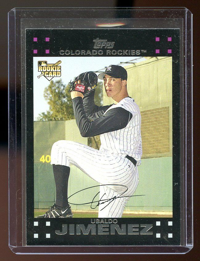 2007 Topps Update #43 Ubaldo Jimenez Colorado Rockies Rookie Image 1