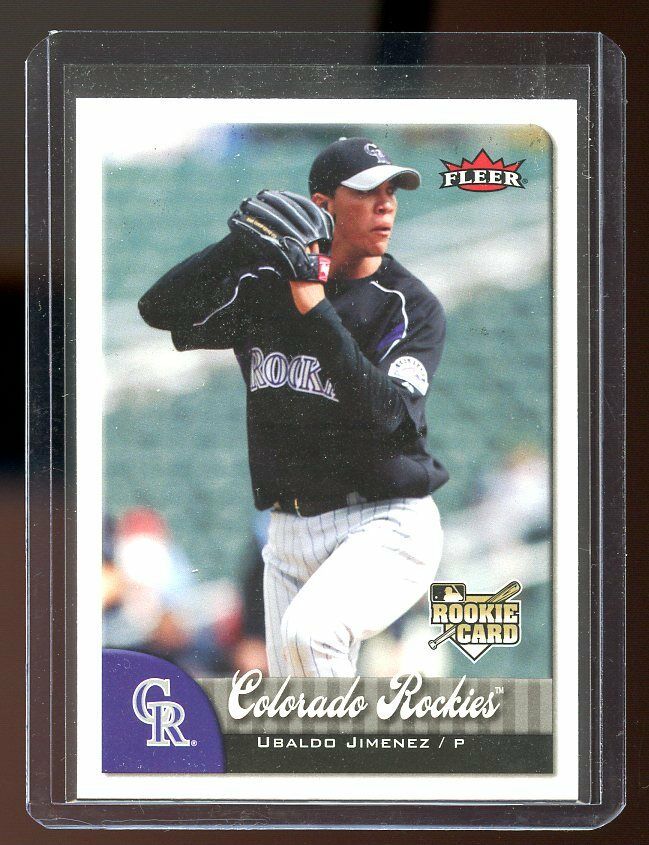 2007 Fleer #38 Ubaldo Jimenez Colorado Rockies Rookie Card Image 1