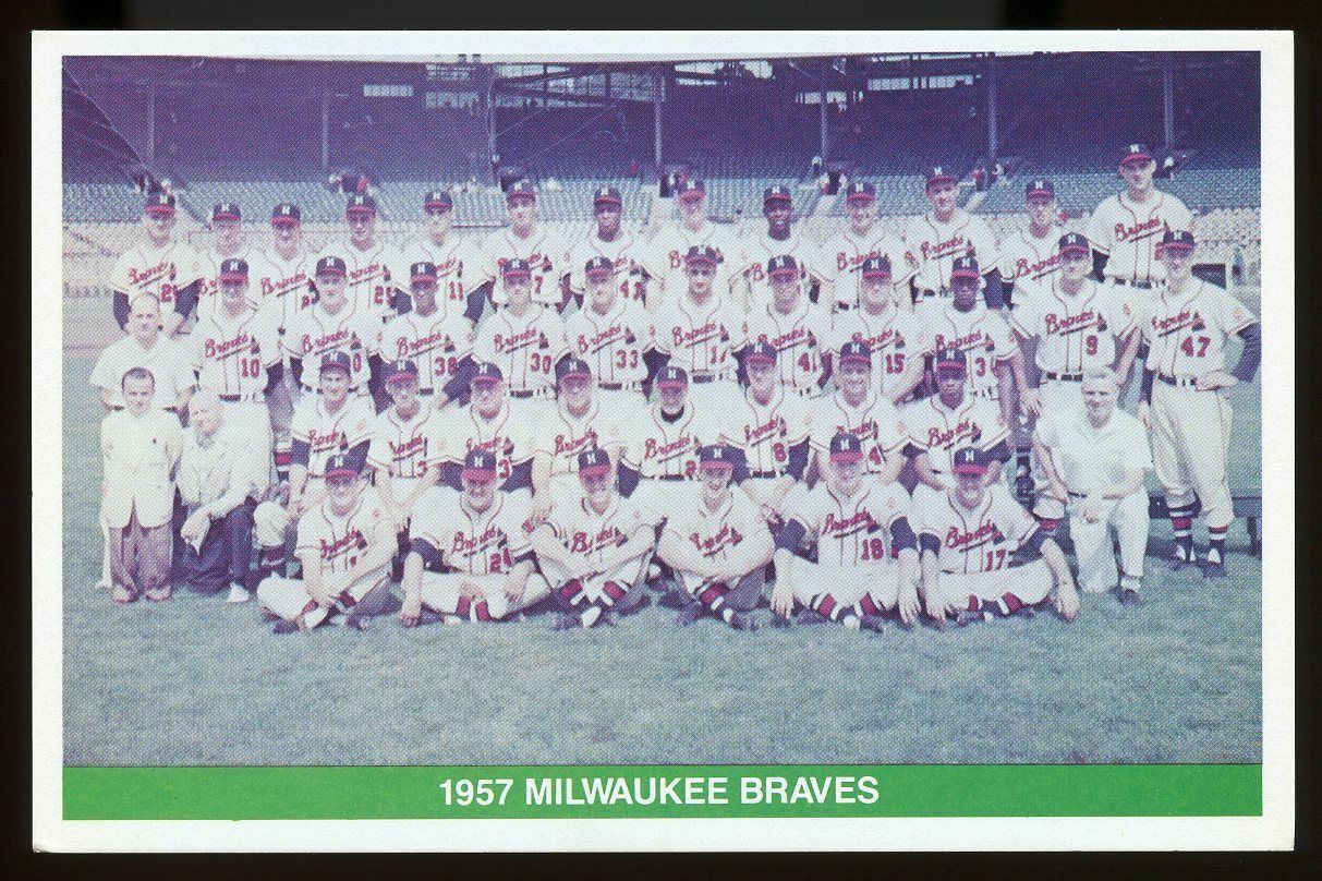 1984 TCMA Greats #22 Fred Haney /1957 Braves Team Player 4x6 Card  Image 1