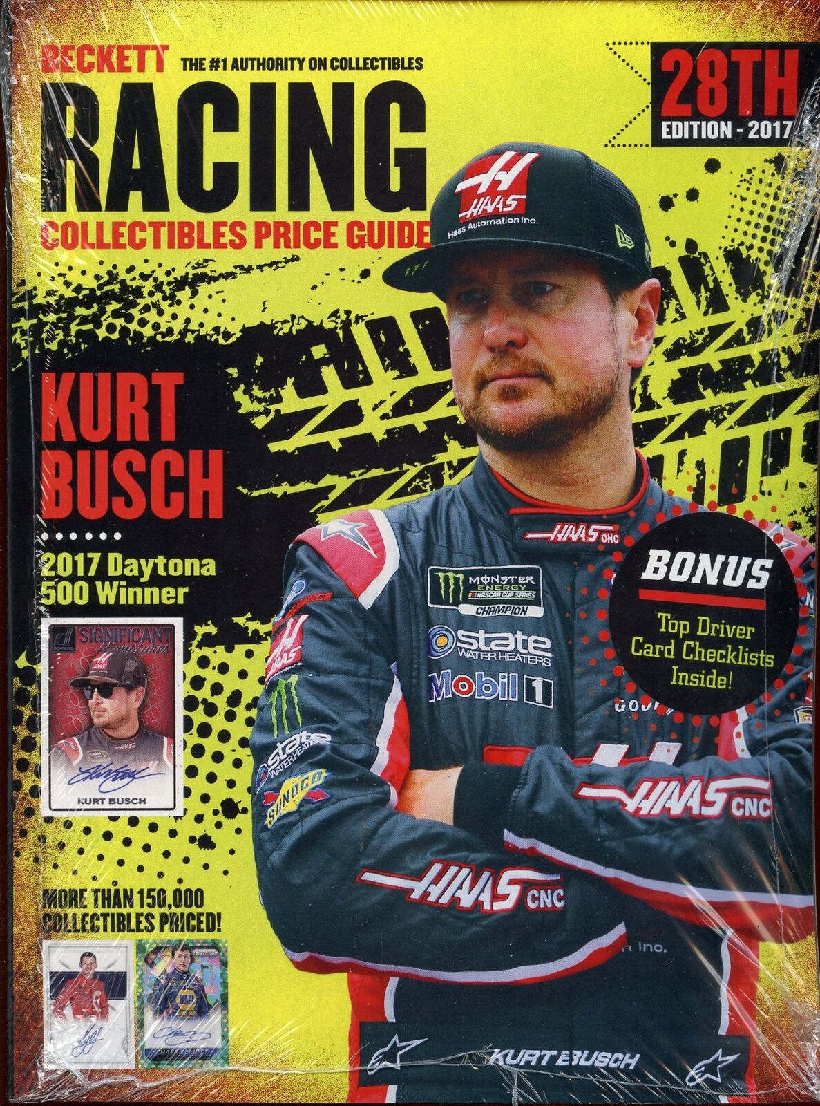 2017 Beckett Racing Collectibles Card Price Guide 28th Edition Kurt Busch Image 1