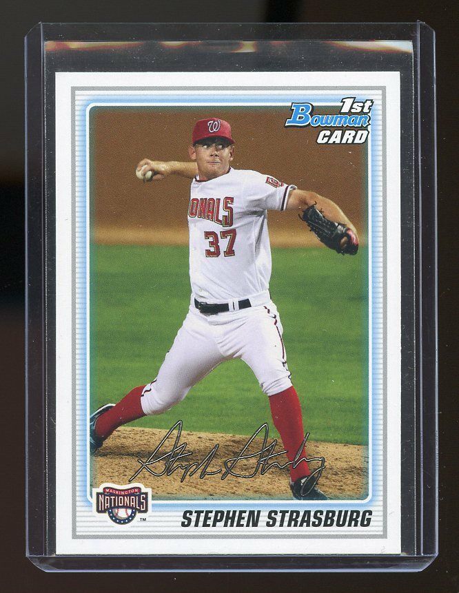 2010 Bowman Prospects #BP1 Stephen Strasburg Washington Nationals Rookie Card Image 1