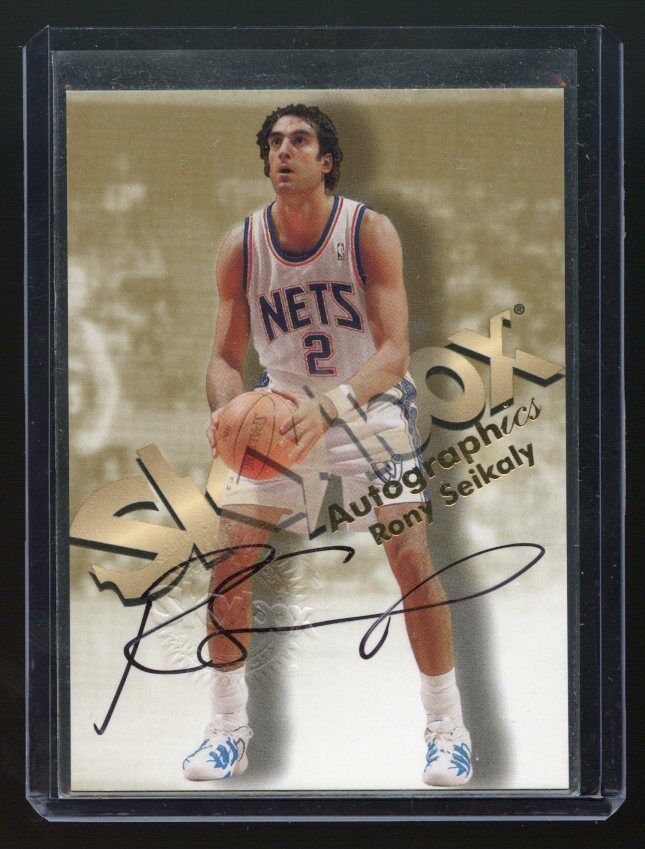 1998-99 SkyBox Premium Autographics #111 Rony Seikaly New Jersey Nets Autograph Image 1