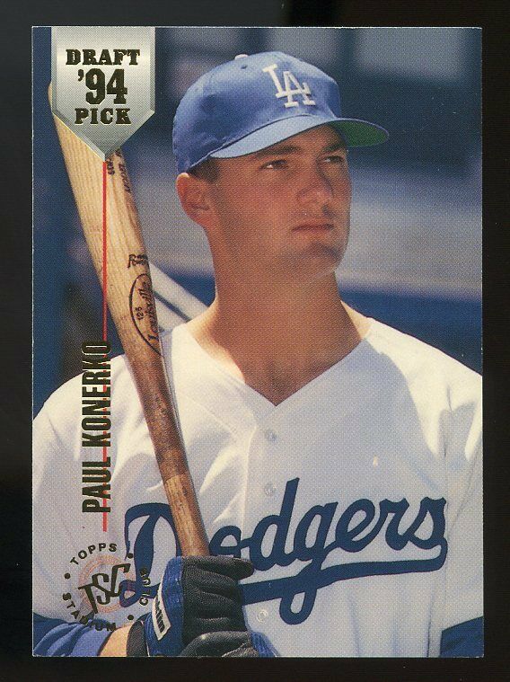 1994 stadium club draft picks #80 PAUL KONERKO chicago white sox ROOKIE card Image 1